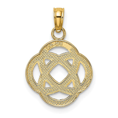 10K Yellow Gold 10K Small Celtic Eternity Knot Circle Charm