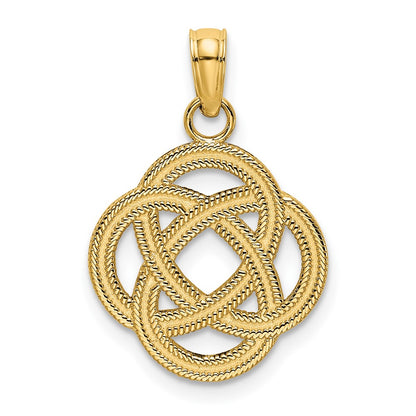 10K Yellow Gold 10K Small Celtic Eternity Knot Circle Charm