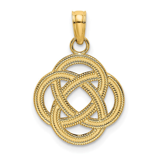 10K Yellow Gold 10K Small Celtic Eternity Knot Circle Charm