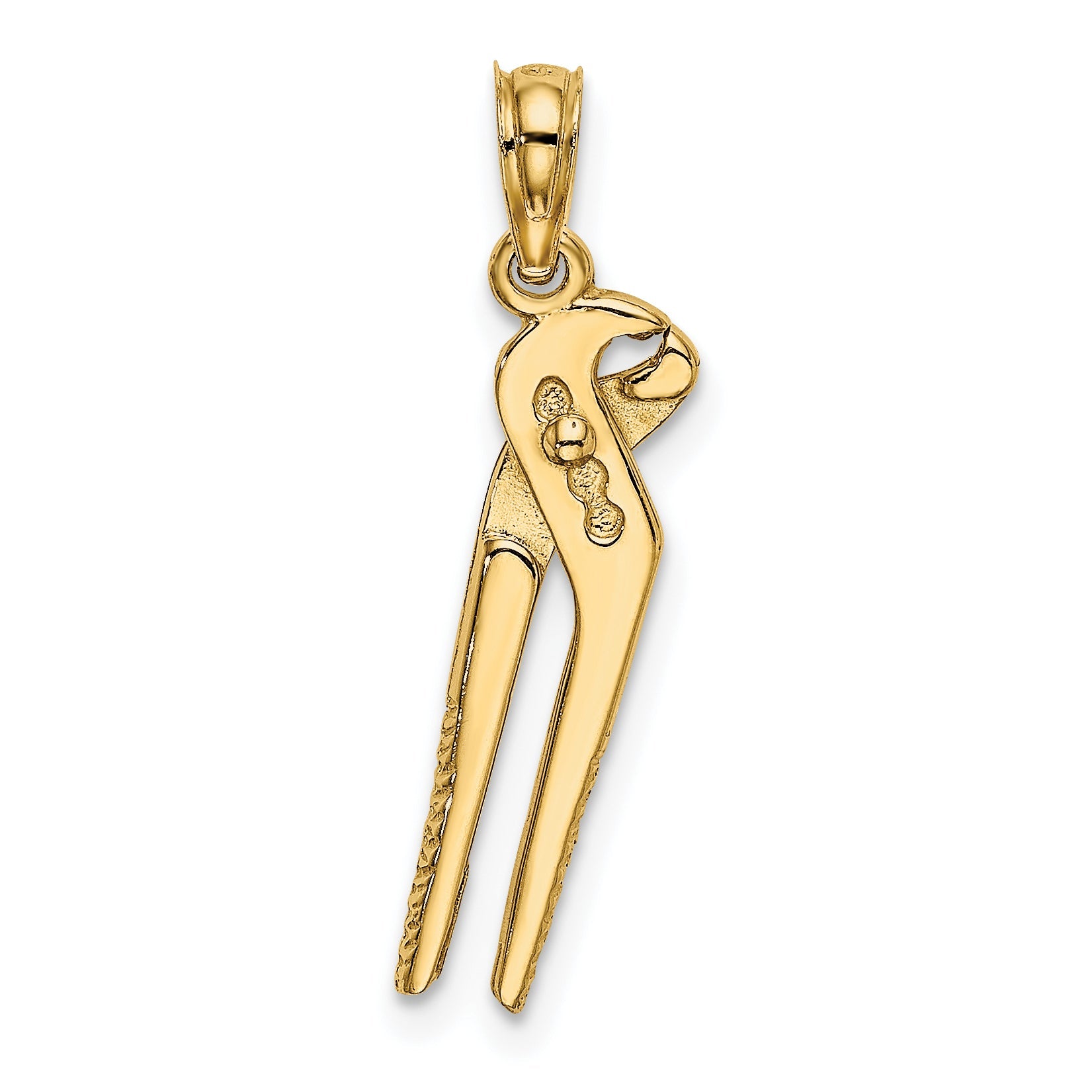 10K Yellow Gold 10K 3-D Moveable Locking Wrench Charm