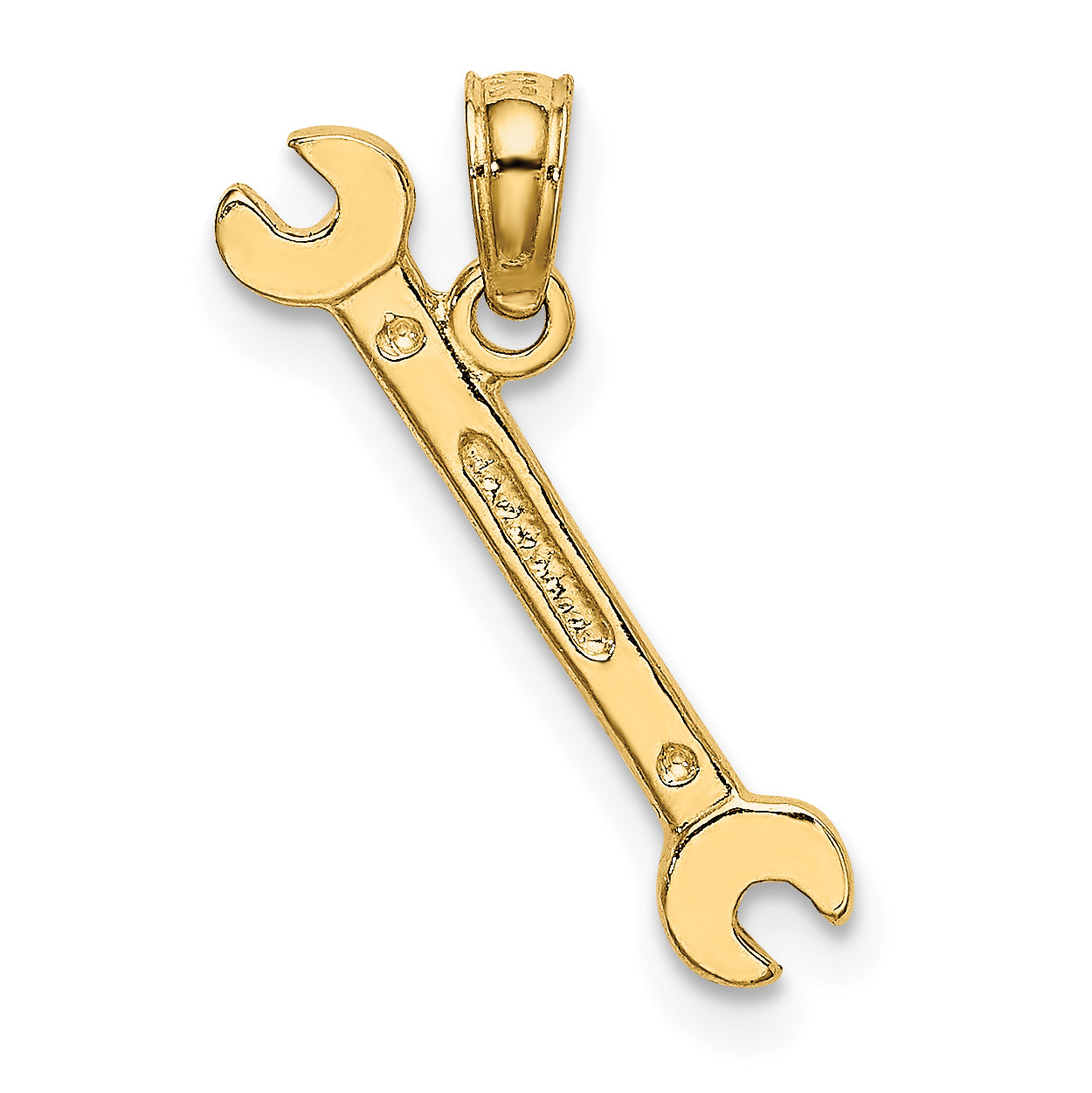 10K Yellow Gold 10K 3-D Double Open-Ended Wrench Charm