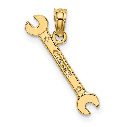 10K Yellow Gold 10K 3-D Double Open-Ended Wrench Charm
