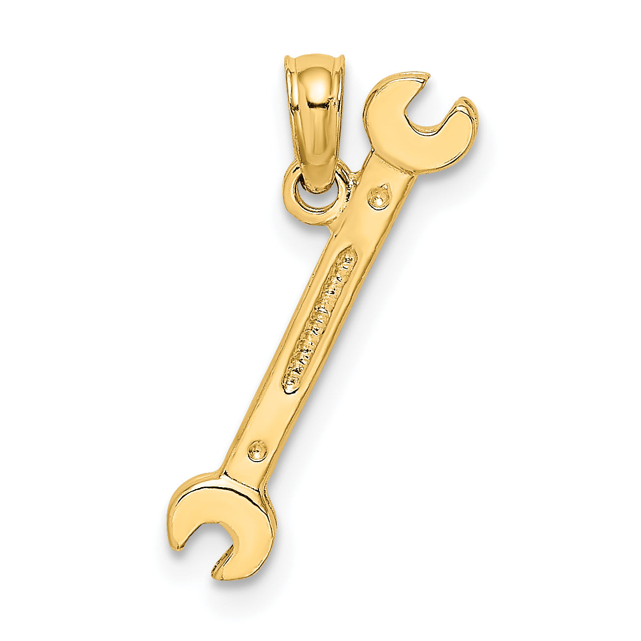 10K Yellow Gold 10K 3-D Double Open-Ended Wrench Charm