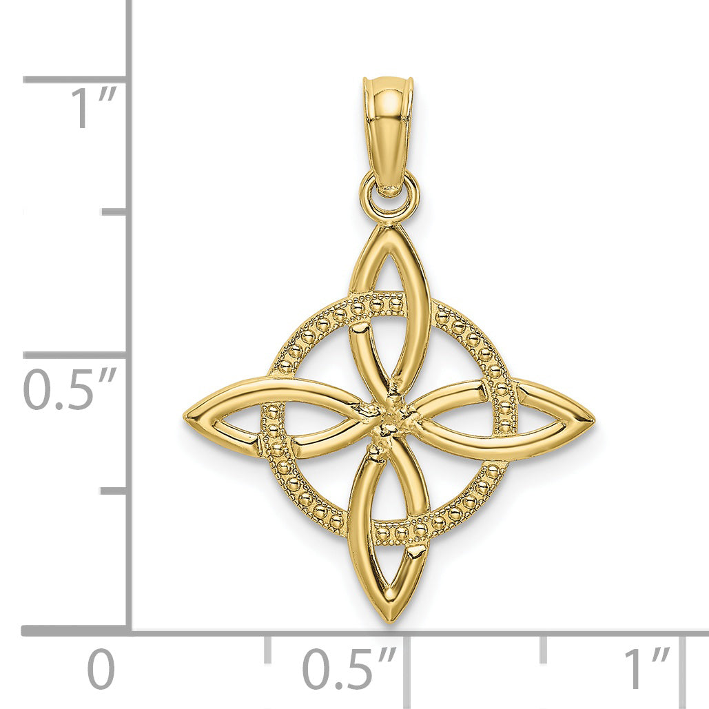 10K Yellow Gold Small Celtic Eternity Knot Charm