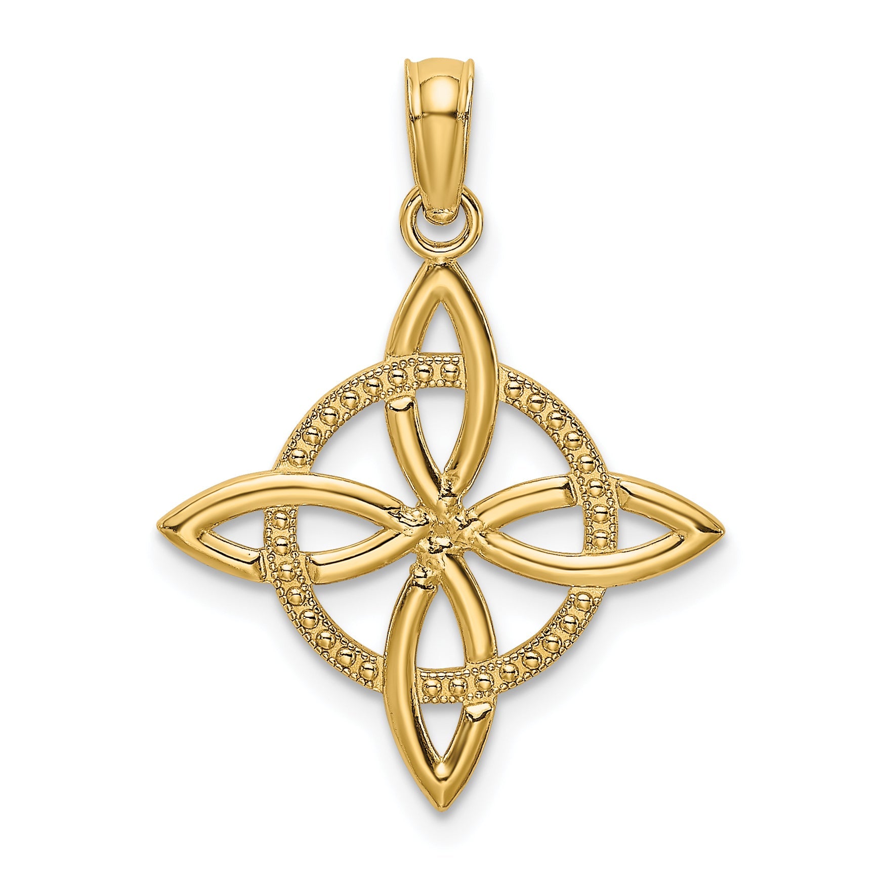 10K Yellow Gold Small Celtic Eternity Knot Charm
