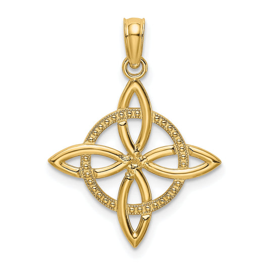 10K Yellow Gold Small Celtic Eternity Knot Charm