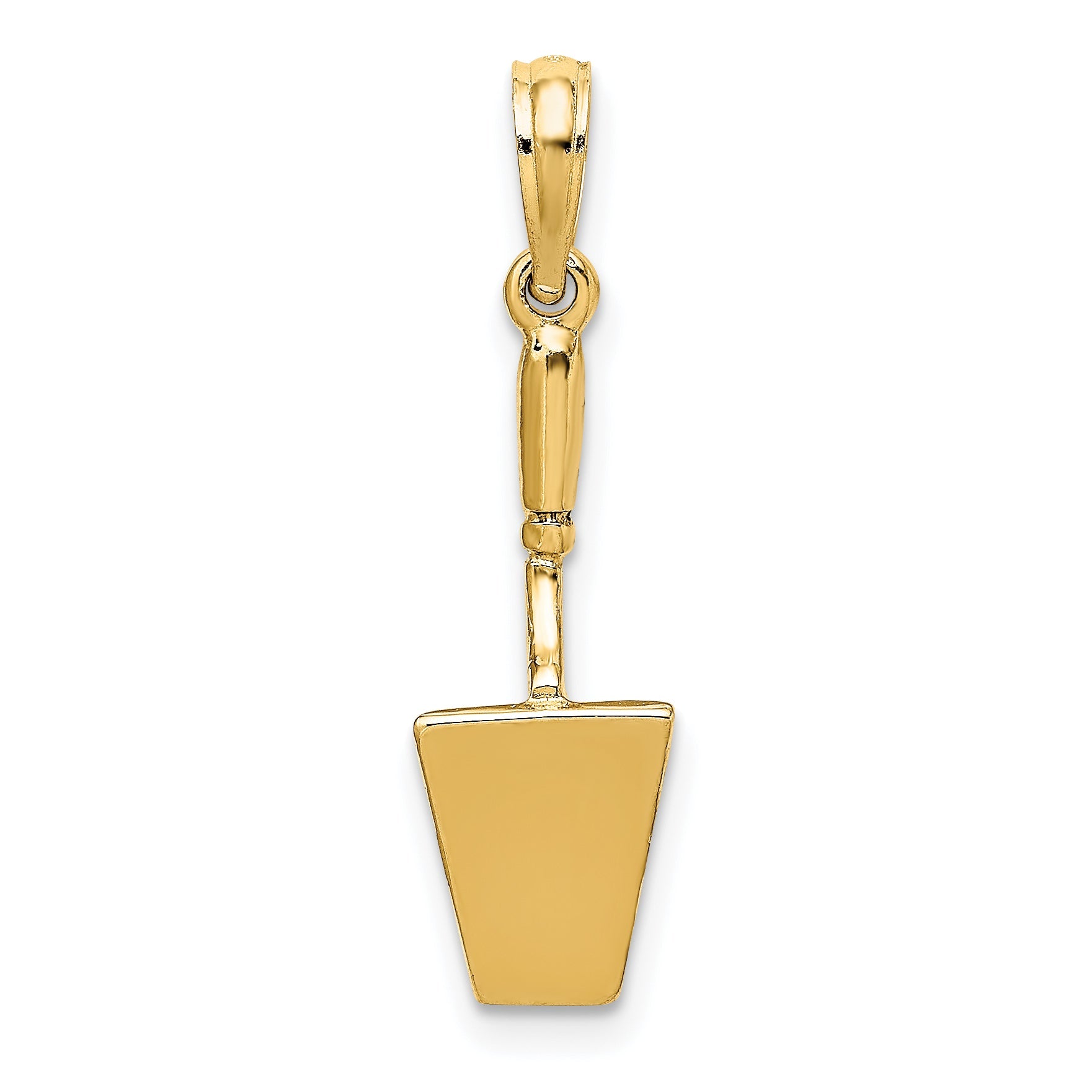 10K Yellow Gold 10K 3-D Concrete Tool Spatula Charm