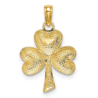 10K Yellow Gold 10K 3-Leaf Clover Charm