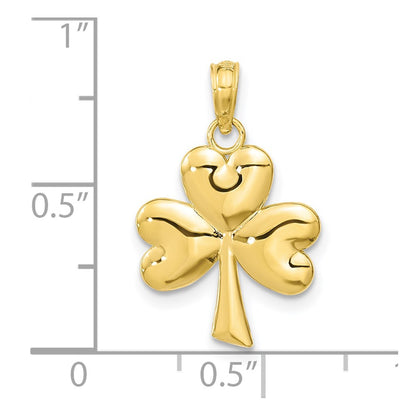 10K Yellow Gold 10K 3-Leaf Clover Charm
