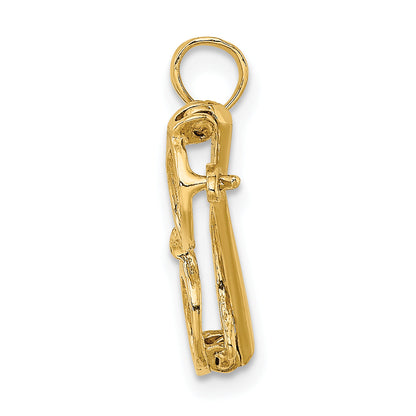 10K Yellow Gold 10K 3-D Moveable Sunglasses Charm