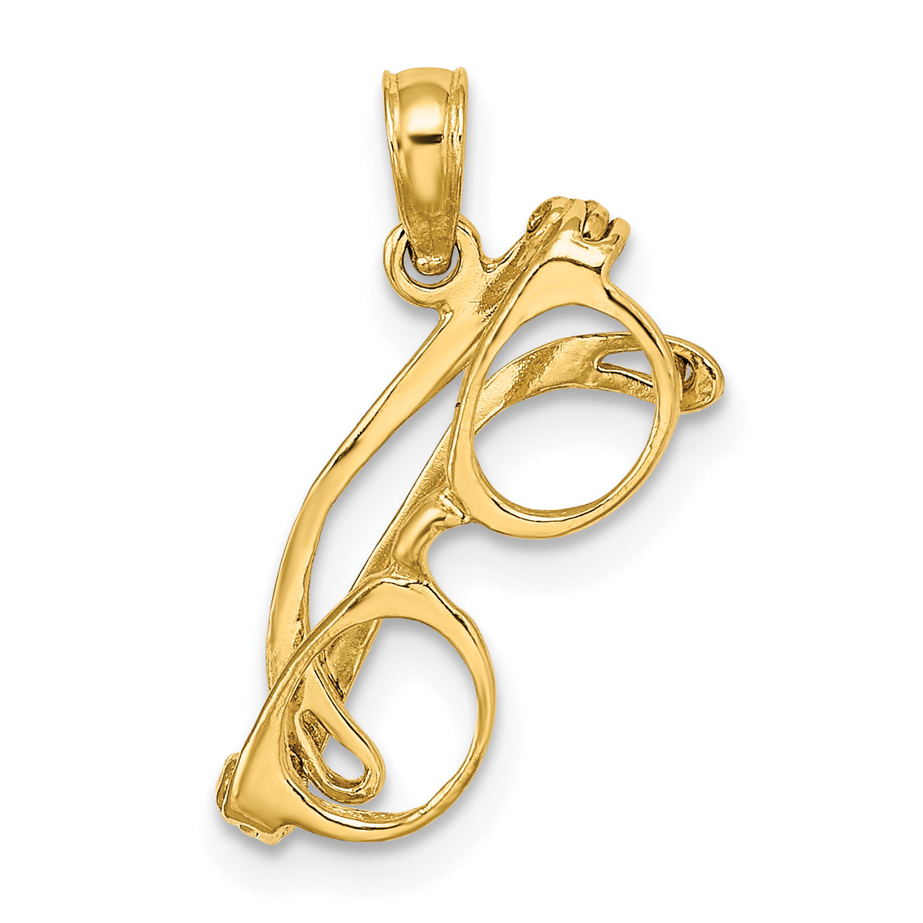 10K Yellow Gold 10K 3-D Moveable Sunglasses Charm