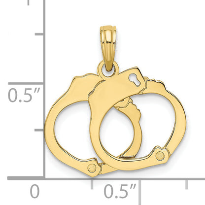10K Yellow Gold 10K Moveable Handcuffs Charm