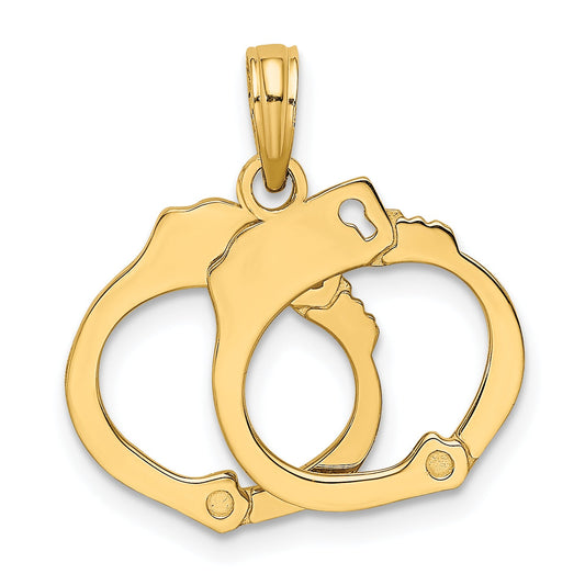 10K Yellow Gold 10K Moveable Handcuffs Charm