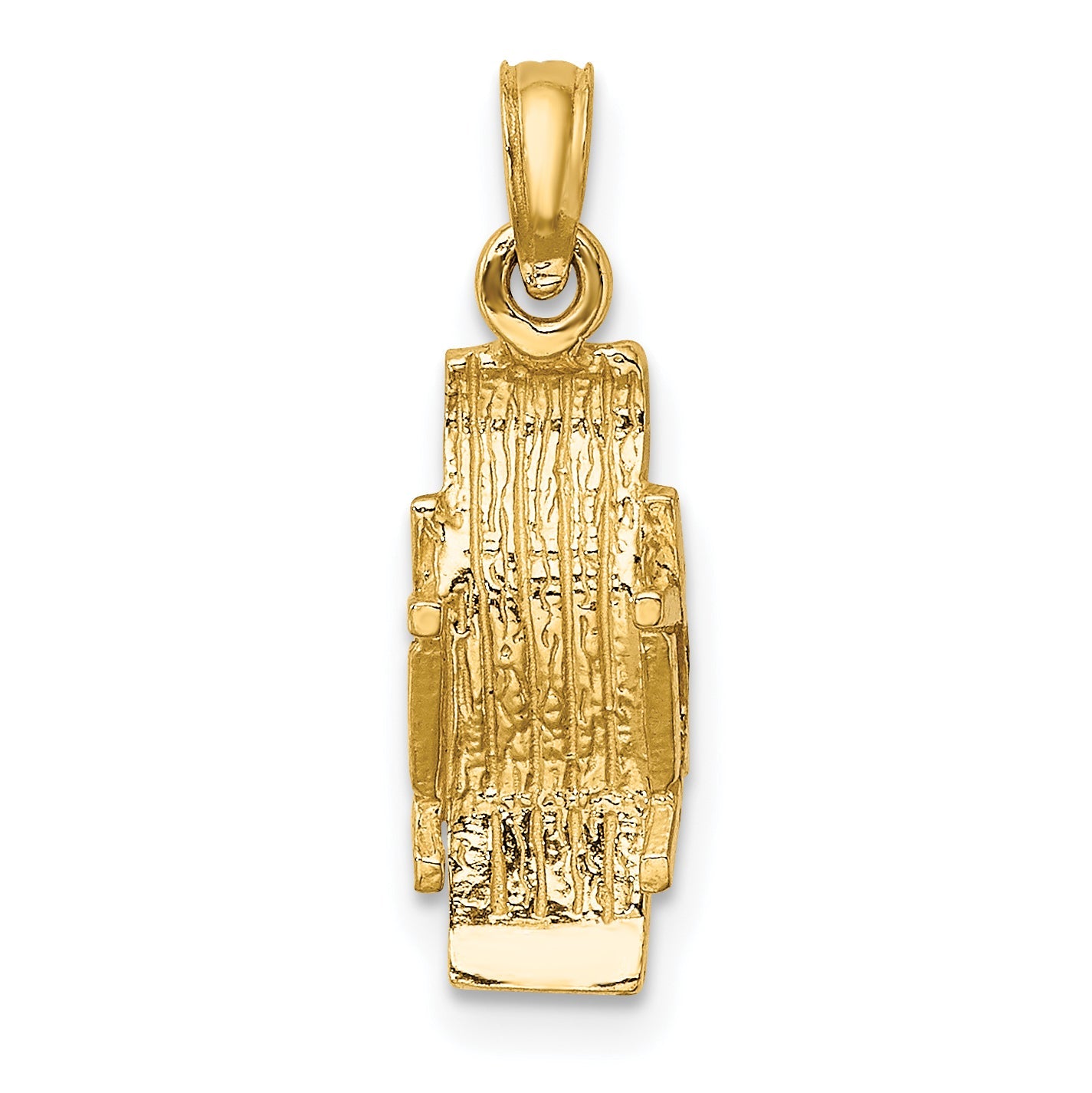 10K Yellow Gold 10K 3-D Lounge Beach Chair Charm