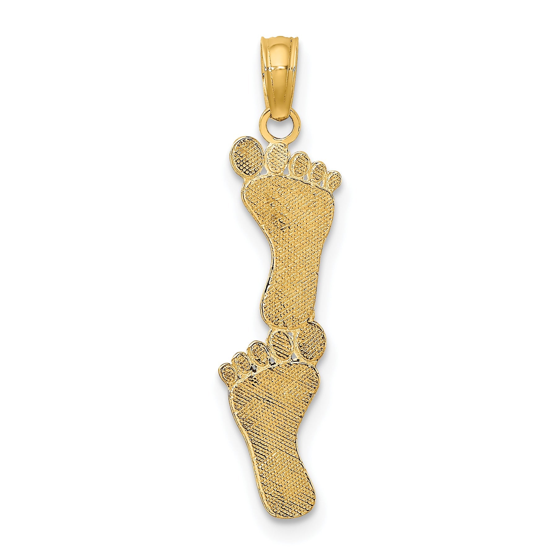 10K Yellow Gold 10K Polished Double Vertical Feet Charm