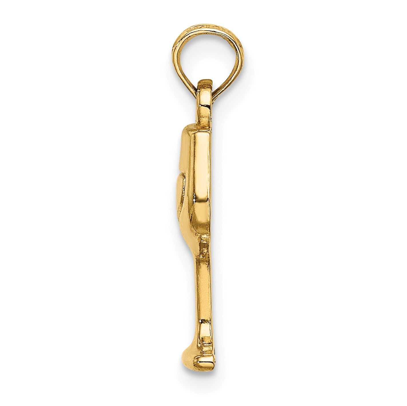 10K Yellow Gold 10K Wine Glass Charm