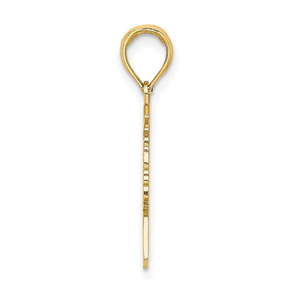 10K Yellow Gold Polished Female Graduation Profile Charm