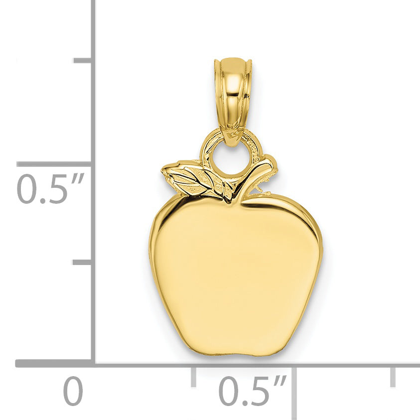 10K Yellow Gold 10K Polished Apple Charm