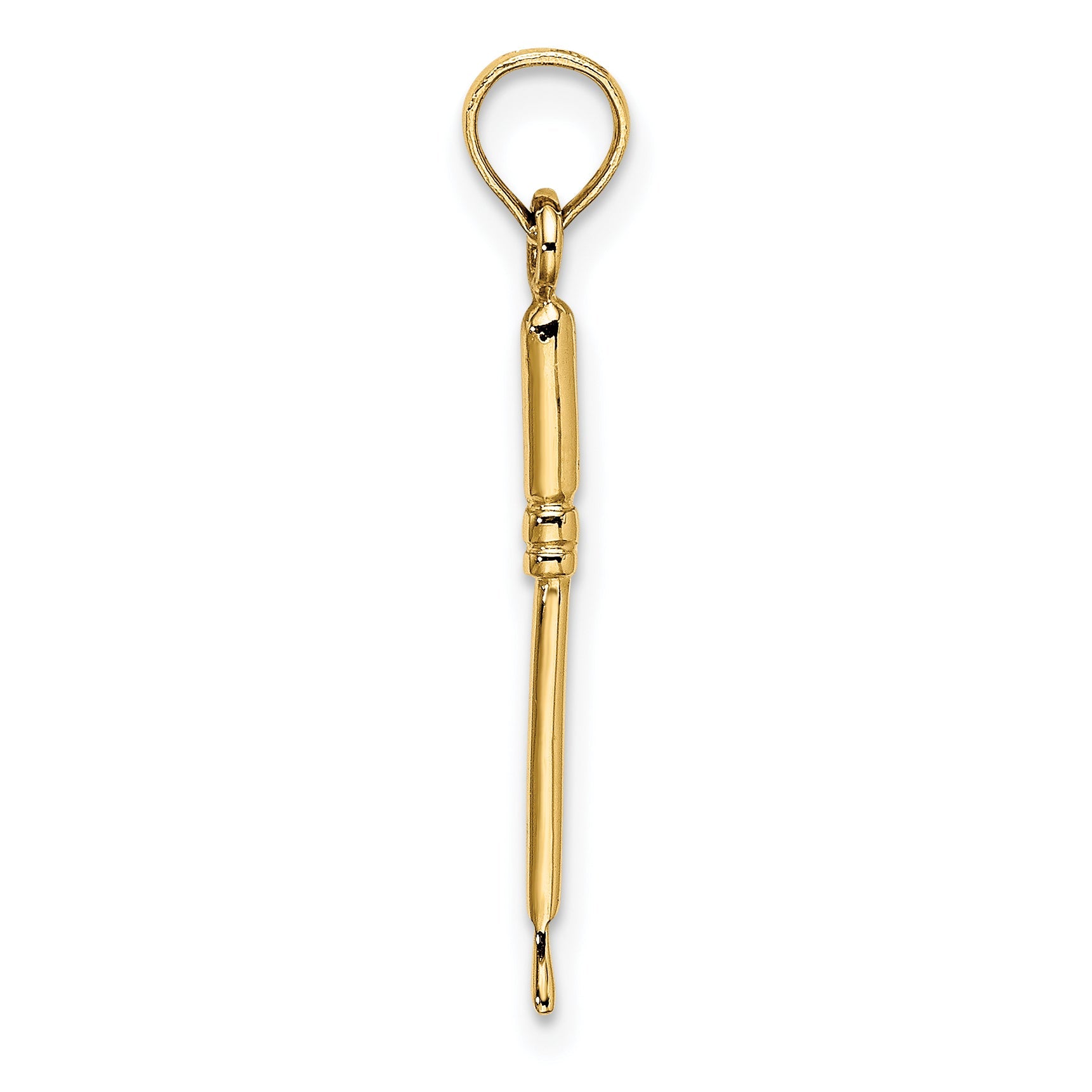 10K Yellow Gold 10K 3-D Weeding Garden Tool Charm