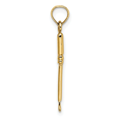 10K Yellow Gold 10K 3-D Weeding Garden Tool Charm
