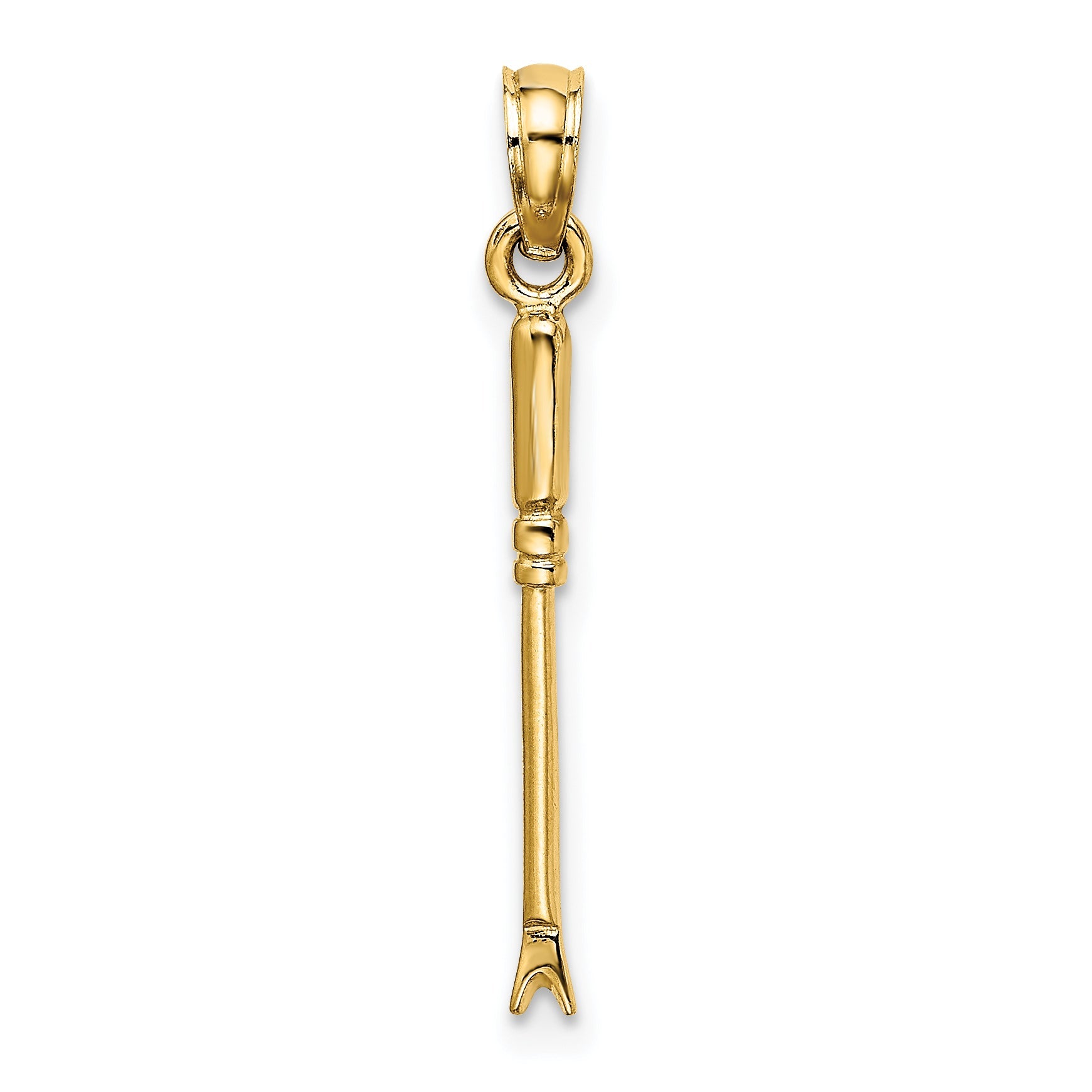 10K Yellow Gold 10K 3-D Weeding Garden Tool Charm