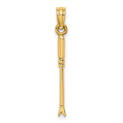 10K Yellow Gold 10K 3-D Weeding Garden Tool Charm