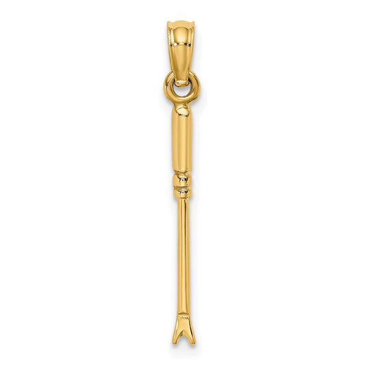 10K Yellow Gold 10K 3-D Weeding Garden Tool Charm
