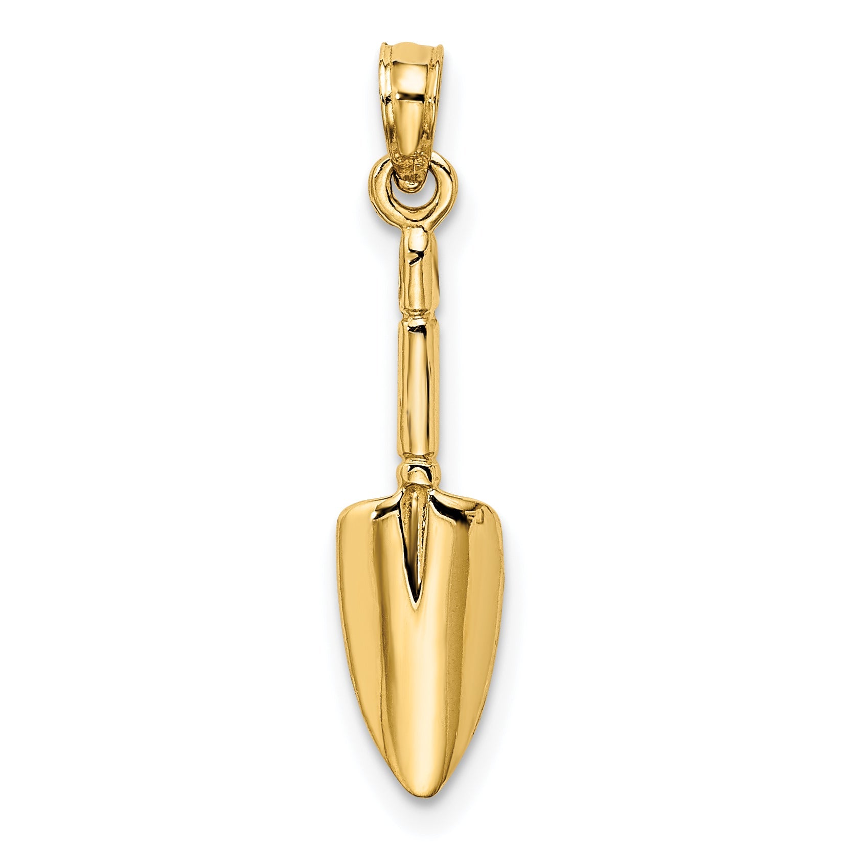 10K Yellow Gold 10K 3-D Trowel Garden Tool Charm