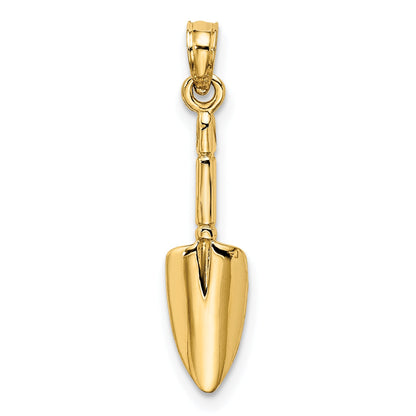 10K Yellow Gold 10K 3-D Trowel Garden Tool Charm