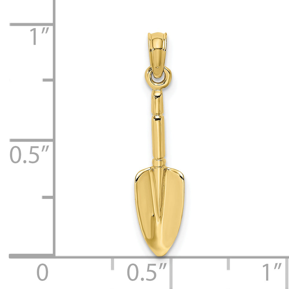 10K Yellow Gold 10K 3-D Trowel Garden Tool Charm