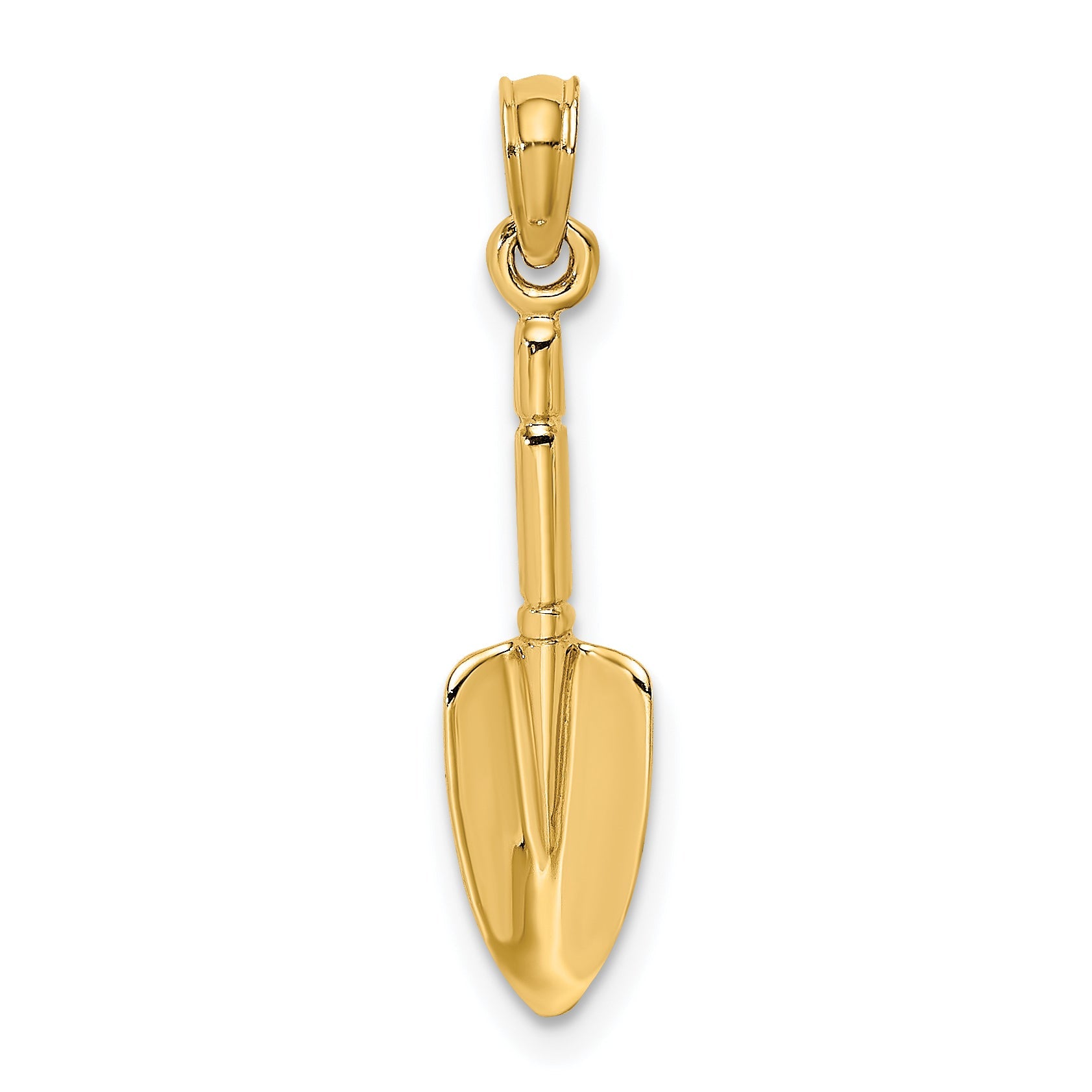 10K Yellow Gold 10K 3-D Trowel Garden Tool Charm
