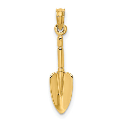 10K Yellow Gold 10K 3-D Trowel Garden Tool Charm