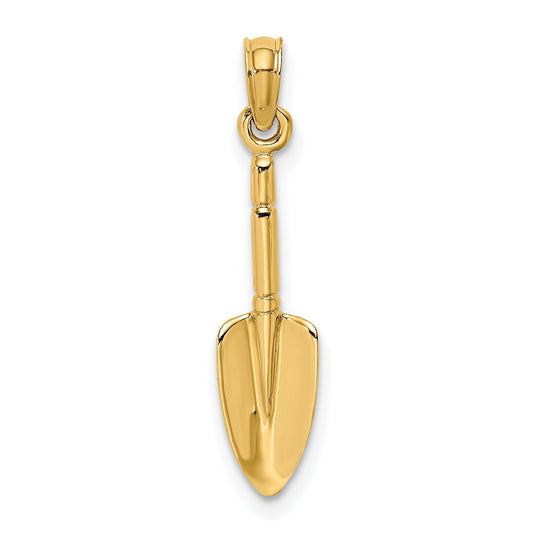 10K Yellow Gold 10K 3-D Trowel Garden Tool Charm
