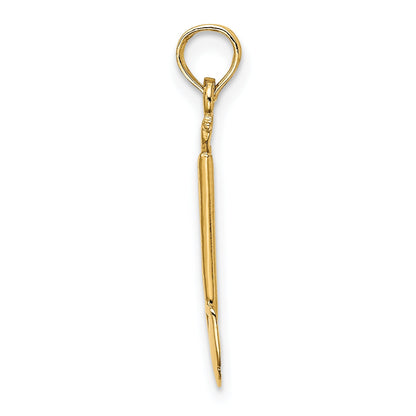 10K Yellow Gold 10K 3-D Polished Shovel Garden Tool Charm
