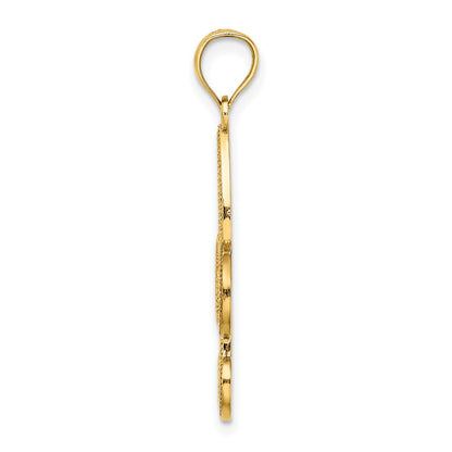 10K Yellow Gold Fleur De Lis Pendant