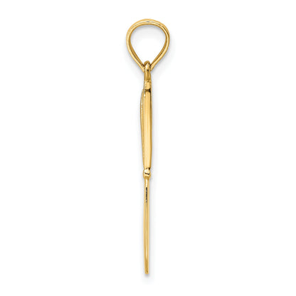 10K Yellow Gold 10K 3-D And Polished Table Knife Charm