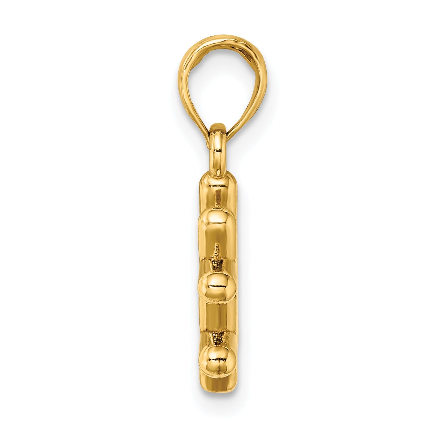 10K Yellow Gold 10K 3-D Hashtag Charm