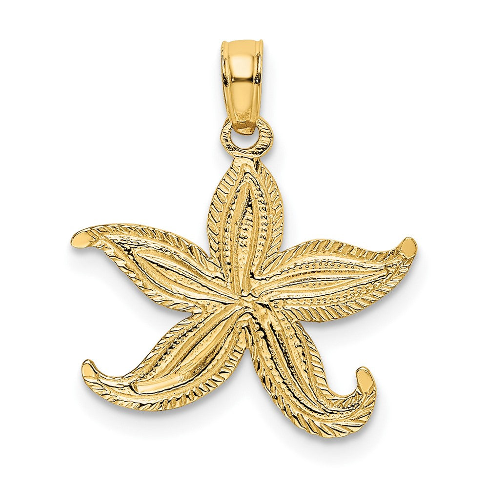 10K Yellow Gold 10K Flat Starfish Charm