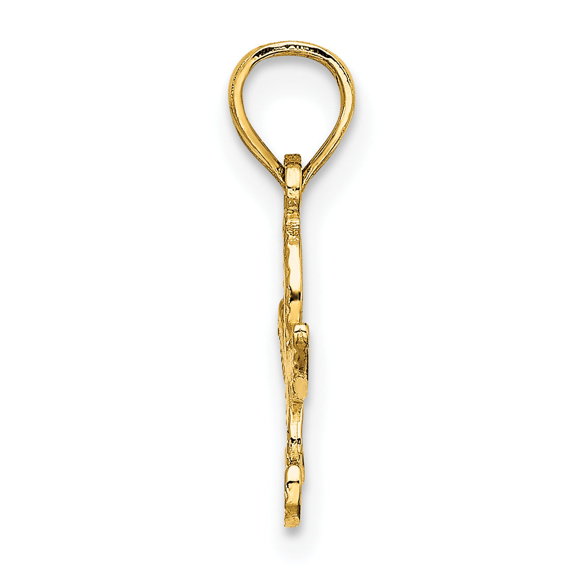 10K Yellow Gold 10K Flat Starfish Charm