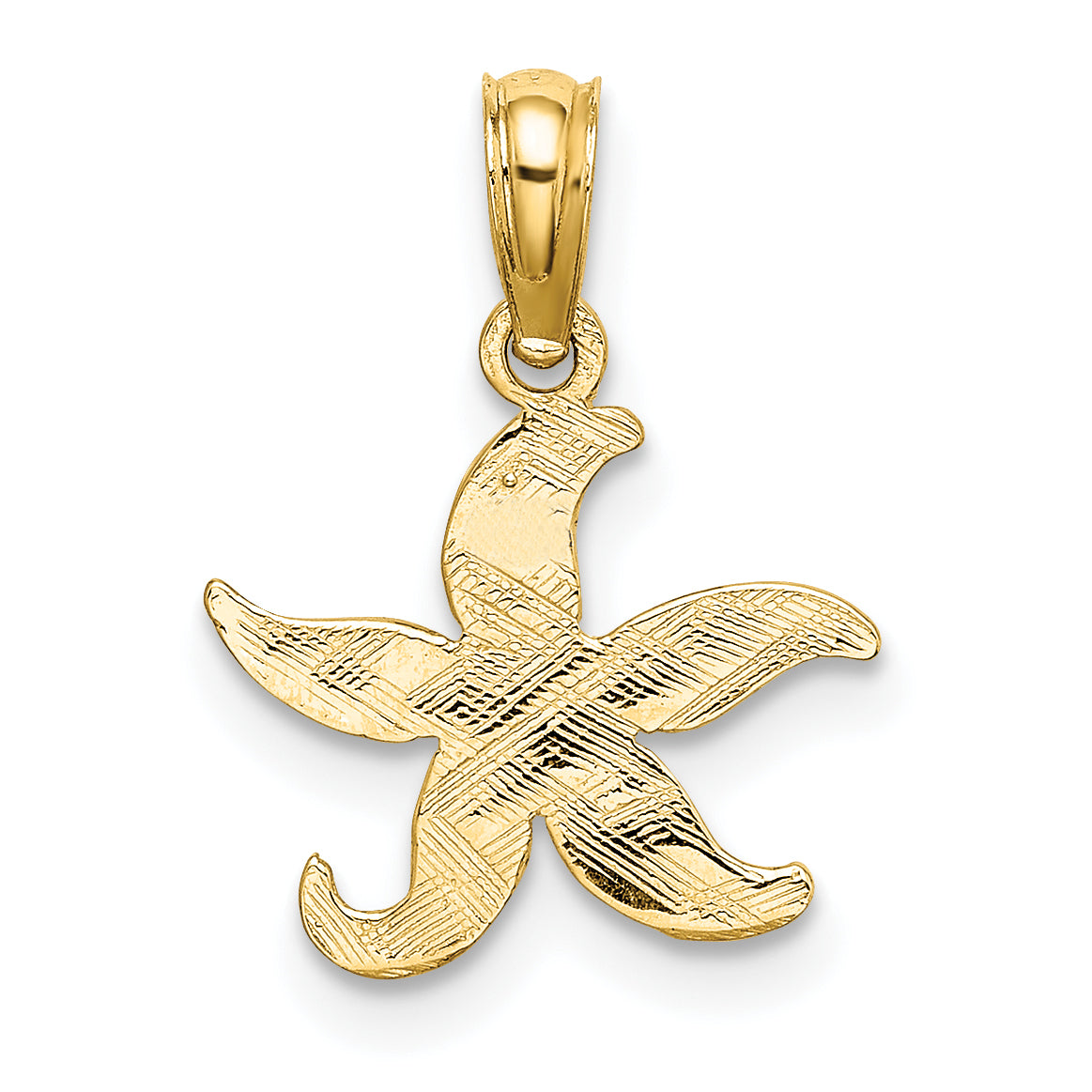 10K Yellow Gold 10K Flat Starfish Charm