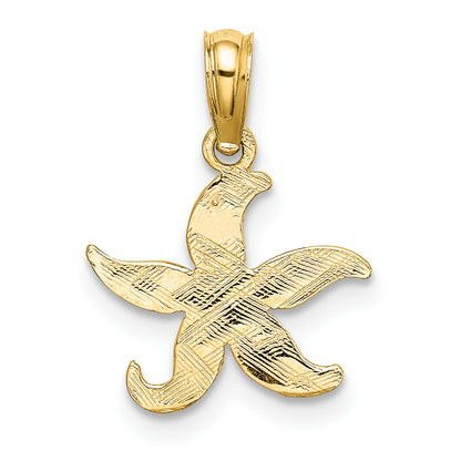 10K Yellow Gold 10K Flat Starfish Charm