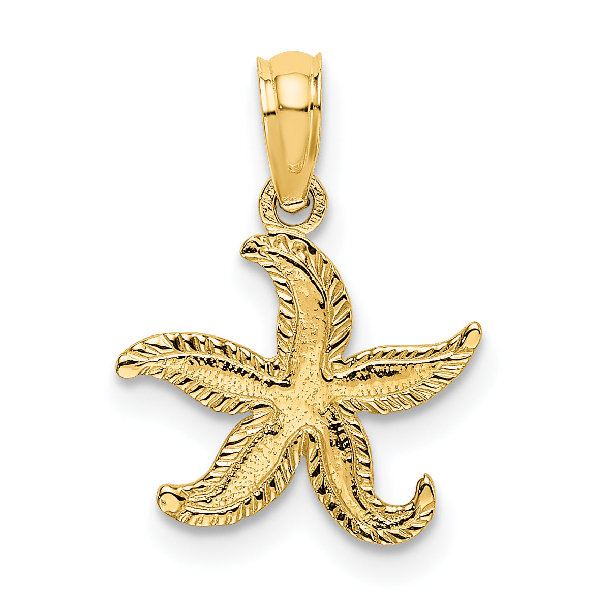 10K Yellow Gold 10K Flat Starfish Charm