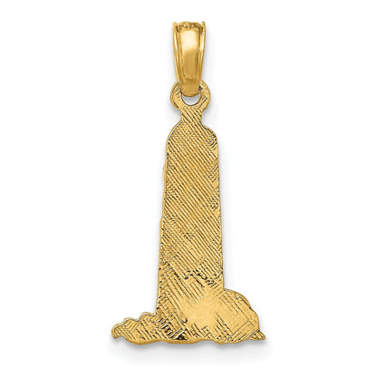 10K Yellow Gold 10K Small Lighthouse W/Building Charm