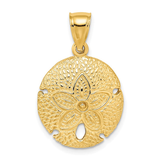 10K Yellow Gold 10K 2-D Sand Dollar Charm