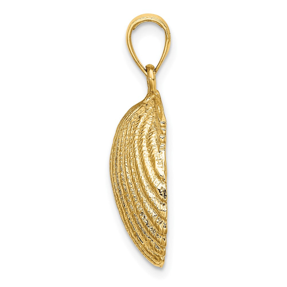10K Yellow Gold 10K 2-D Scallop Shell Charm