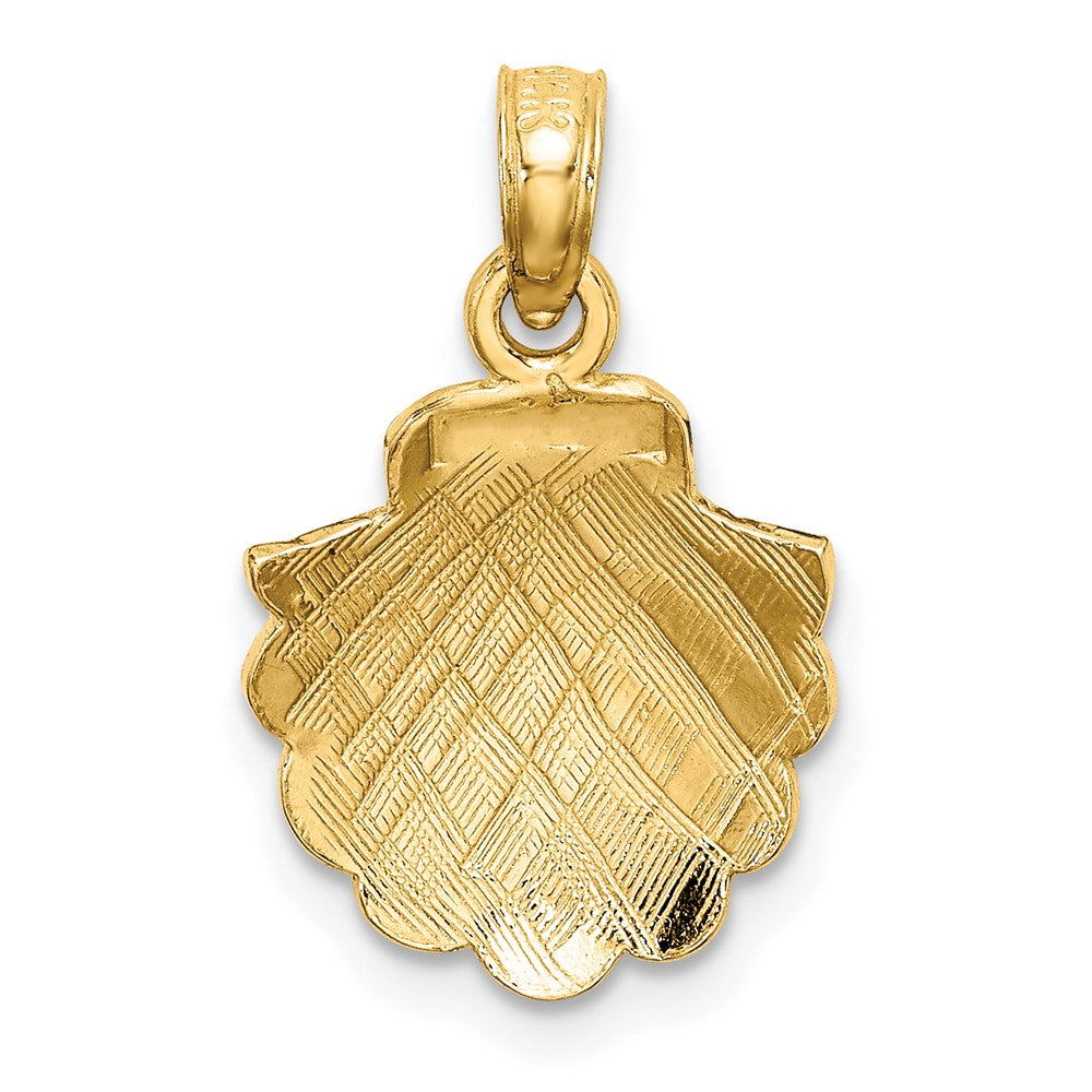 10K Yellow Gold 10K 2-D Scallop Shell Charm