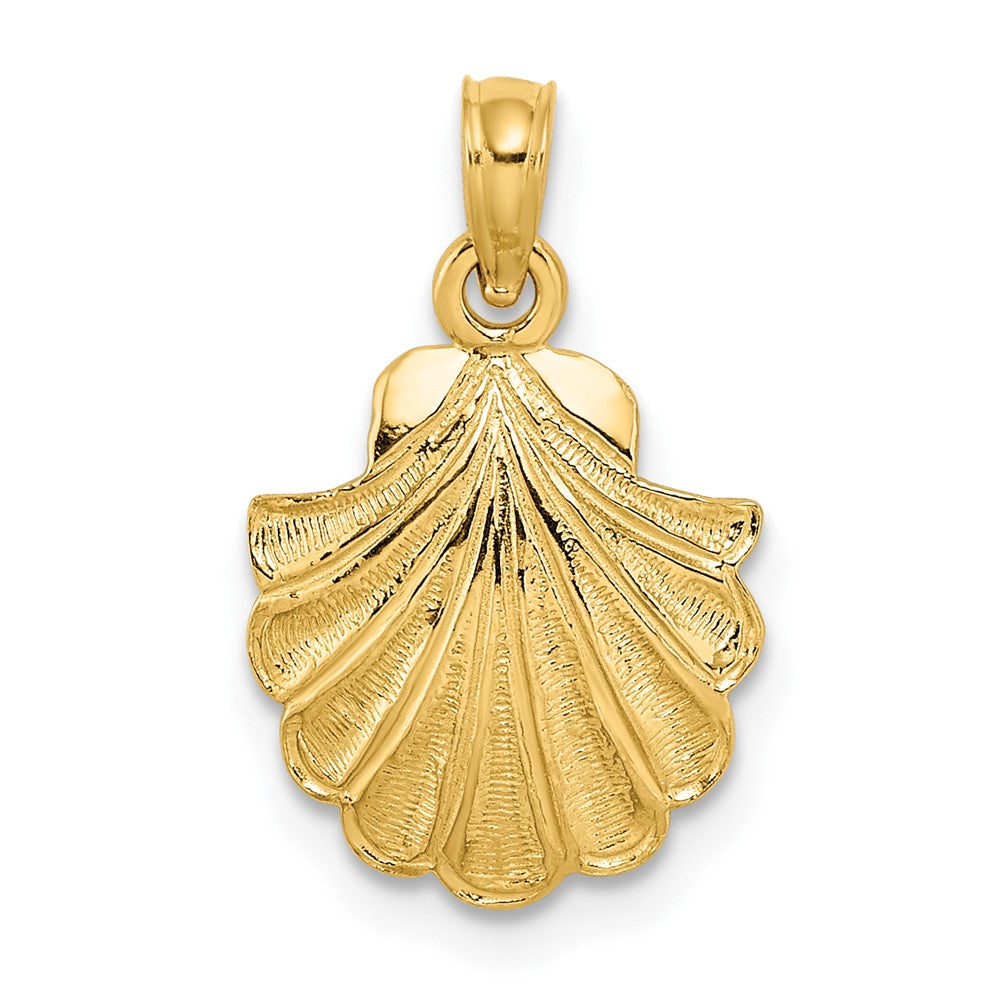10K Yellow Gold 10K 2-D Scallop Shell Charm