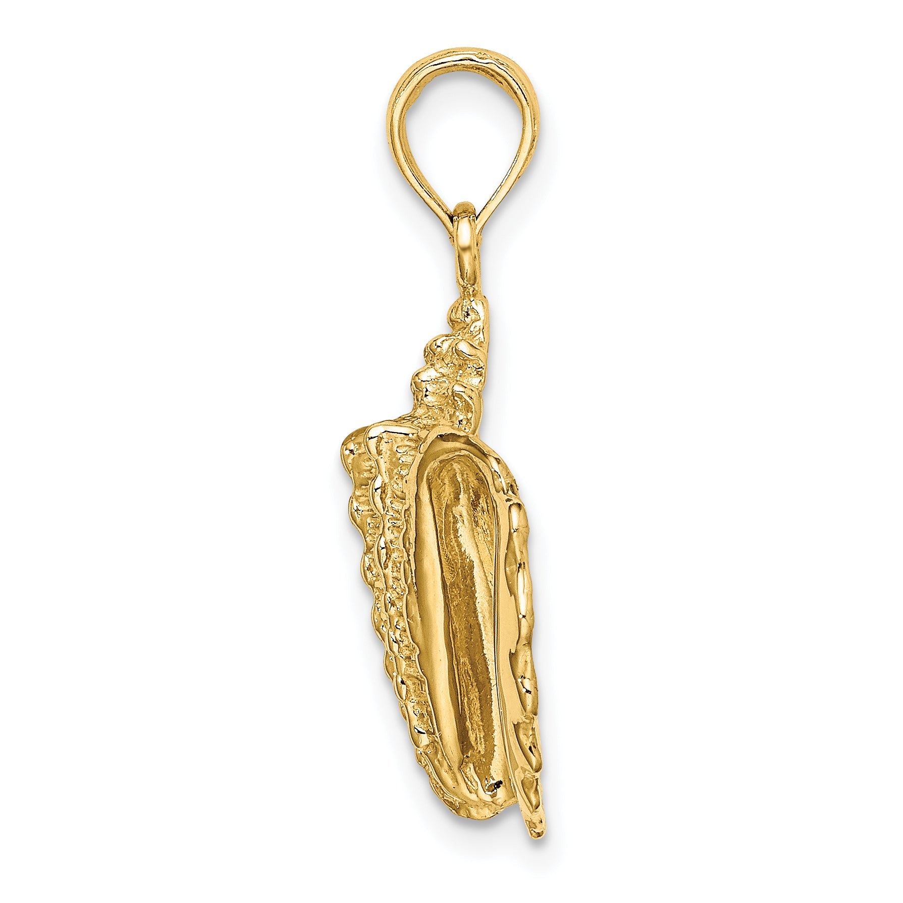 10K Yellow Gold 10K 2-D Conch Shell Charm