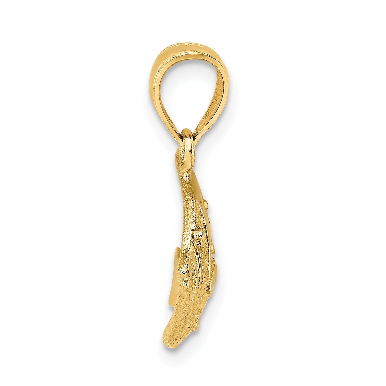10K Yellow Gold Polished Fish Charm