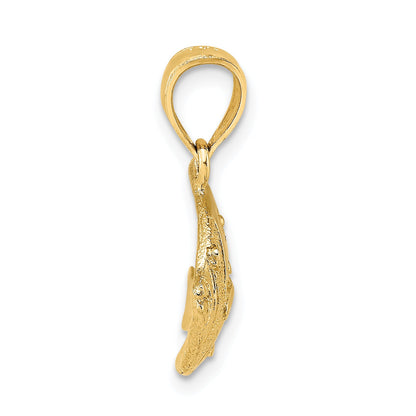10K Yellow Gold Polished Fish Charm
